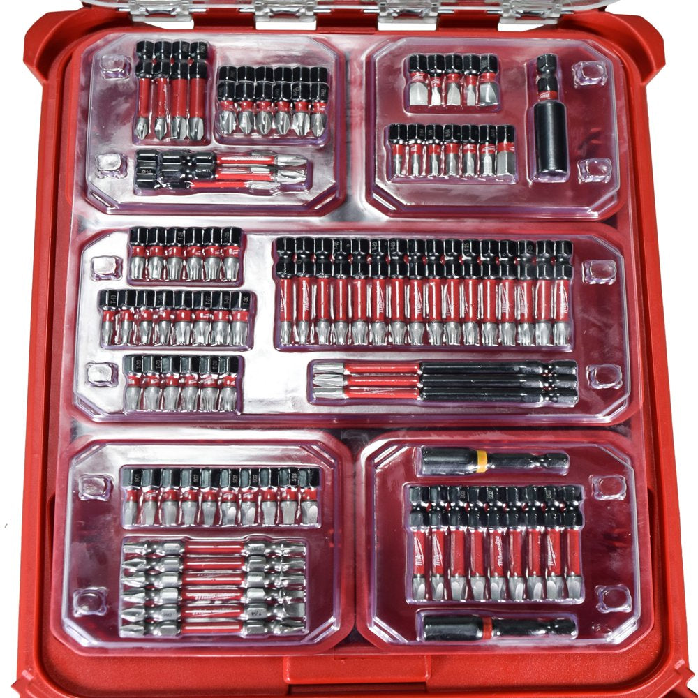 48-32-4082 SHOCKWAVE Impact Duty Alloy Steel Screw Driver Bit Set with PACKOUT Case (100-Piece)