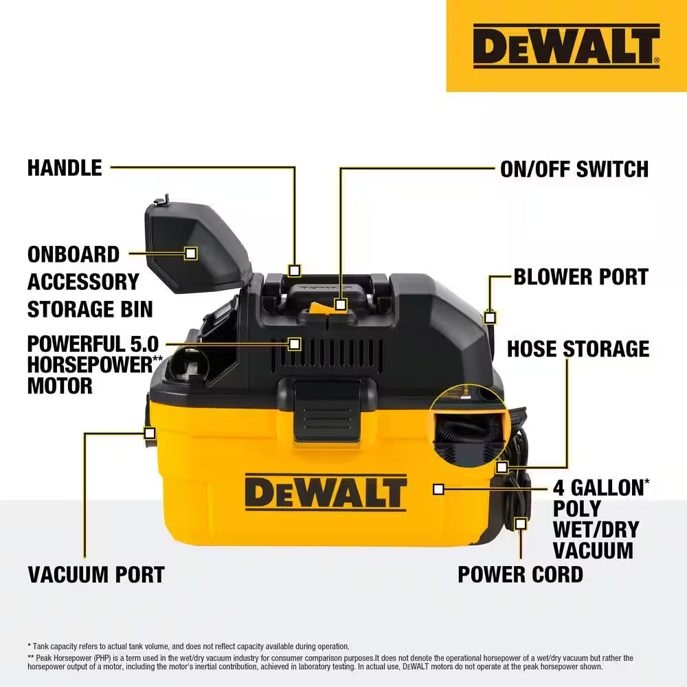 4 Gal. Poly Wet/Dry Vac