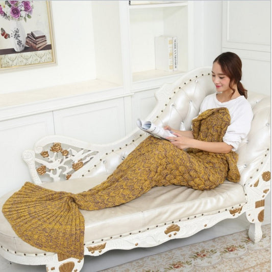 Scale Sofa Blanket Mermaid Tail