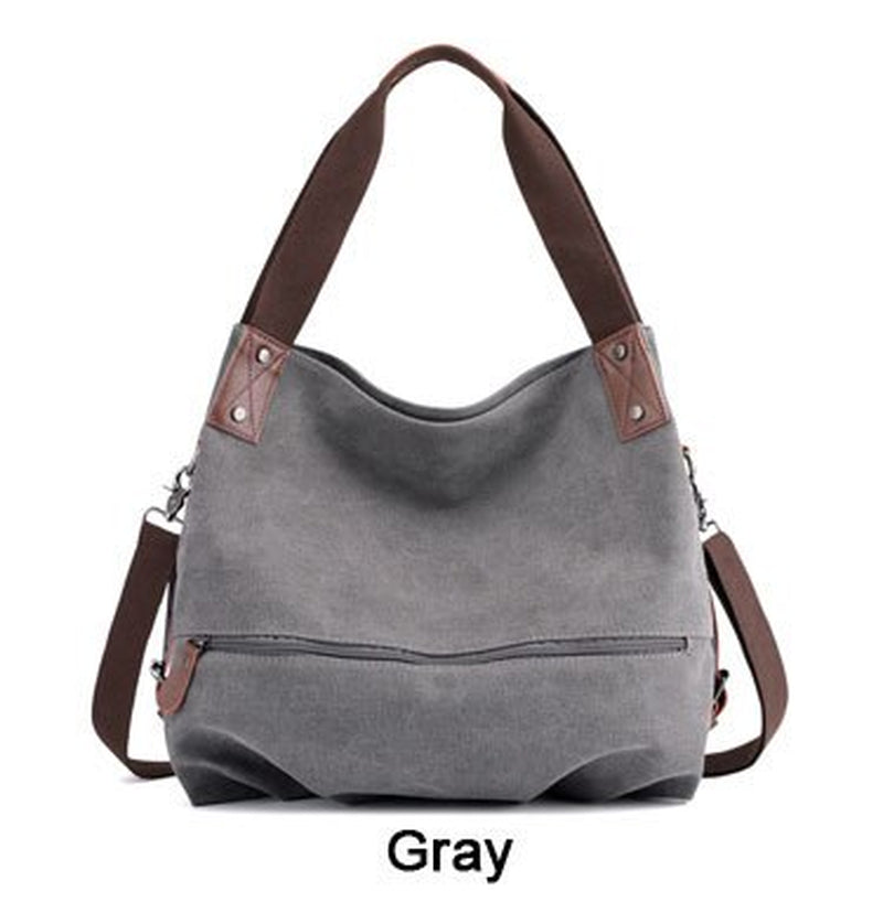 Canvas Women Bag Vintage Large Canvas Bag for Women Tote Bag Hobo Leather Shoulder Handbag Fur Bags Ladies Cute Shoulder Bag