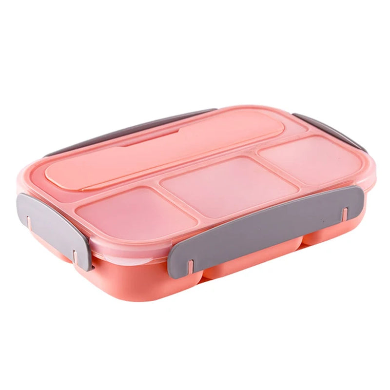 1300ML Microwave Lunch Box Bento Box Spoon Dinnerware Portable Food Storage Container for Children Kids School Adults Office