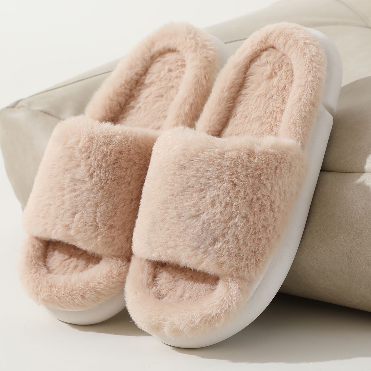 Thick-soled Eva Fluffy Slippers Women's